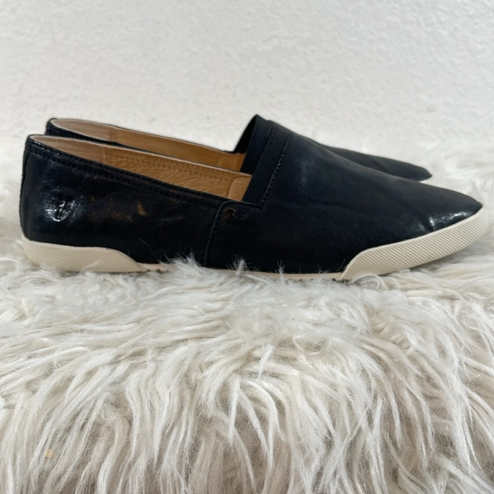 FRYE Women's Melanie Slip On Leather Sneakers Black Size 8 NEW - Picture 7 of 12
